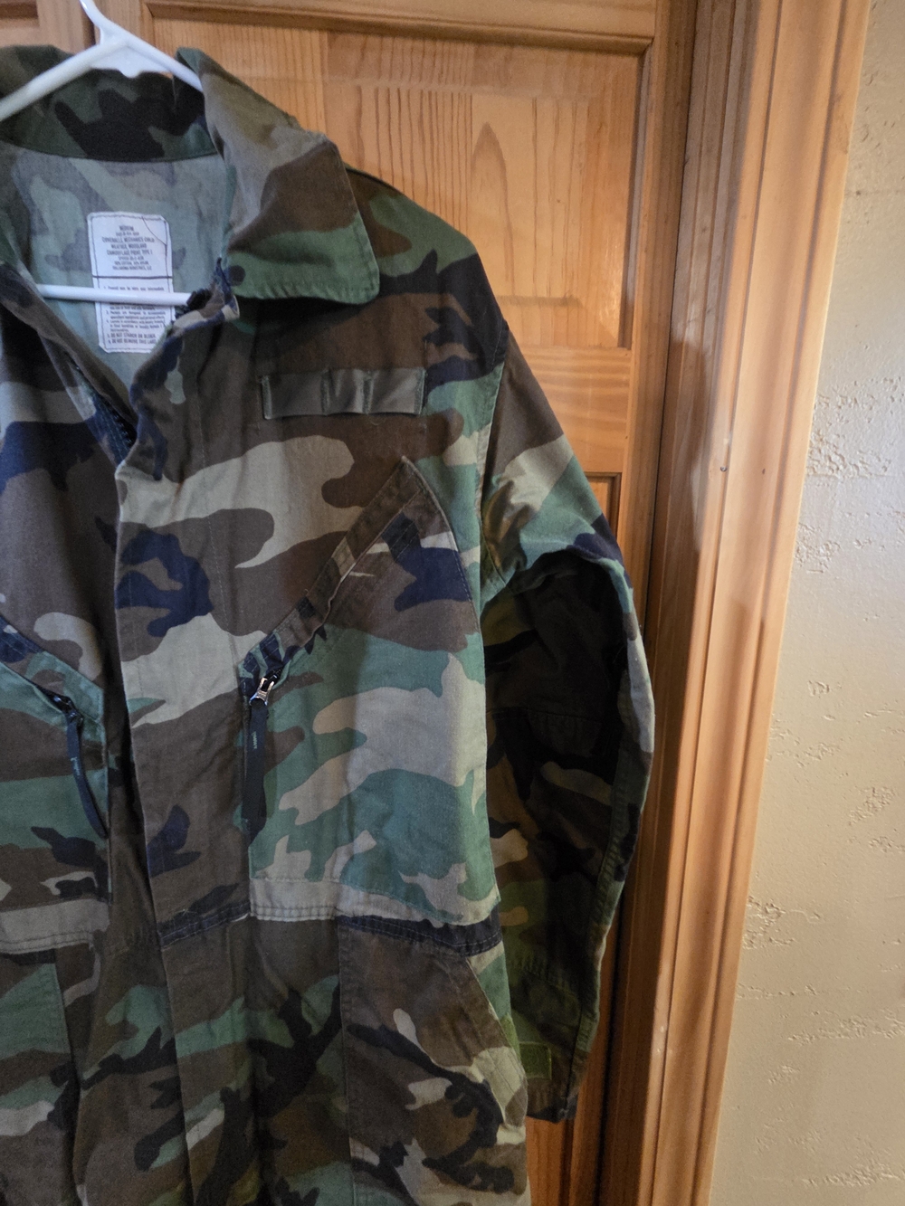 U.S. Army Woodland Camo Coverall Jumpsuit - Picture 3 of 7